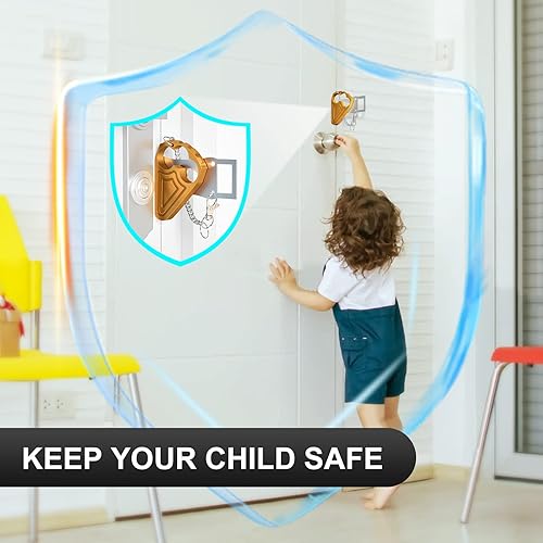 Miniatura 7 de Cerradura de puerta portátil para seguridad de puerta de hotel, cerraduras de puerta de hotel de metal para seguridad de viajeros, cierres y pernos