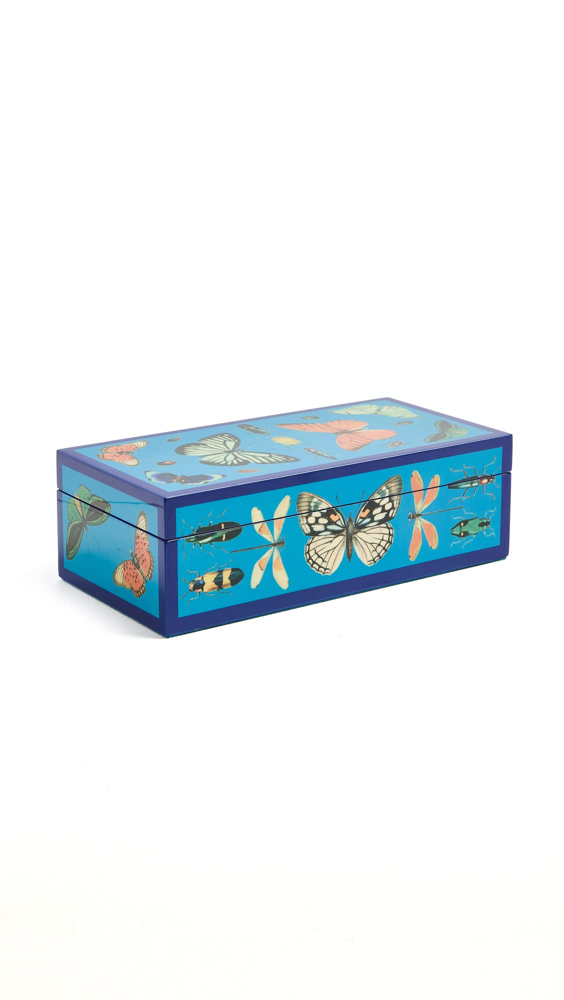 Small Botanist Lacquer Box, Blue