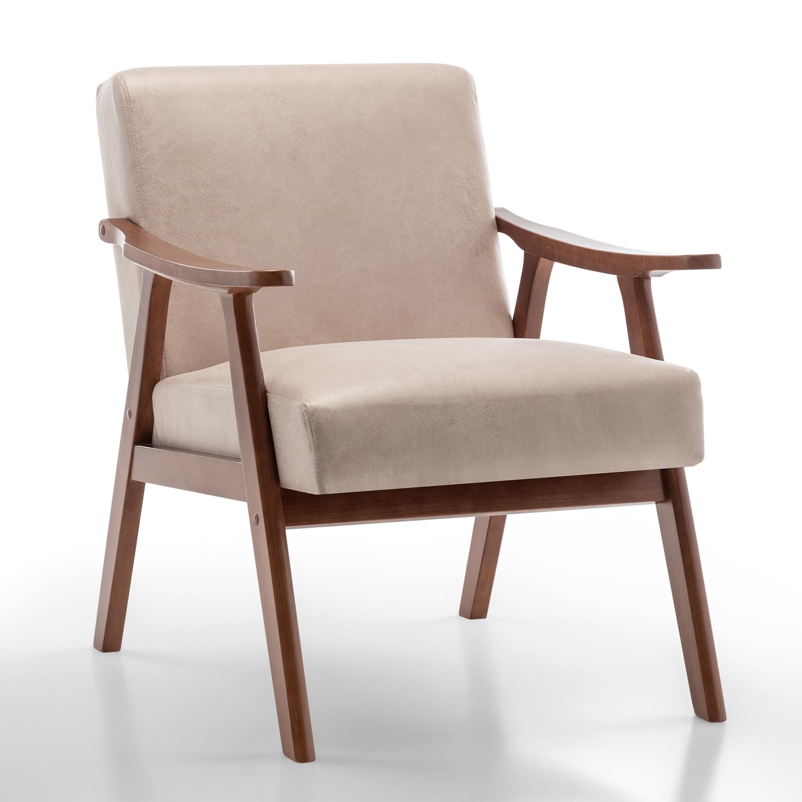 Photo 1 of ***BLUE*** Rovibek Accent Chairs Set of 2 - Upholstered Accent Chair with Arms - Mid Century Modern Accent Chairs with Wood Frame, Upholstered Arm Chairs with 5.9in Thick Foam, Blue