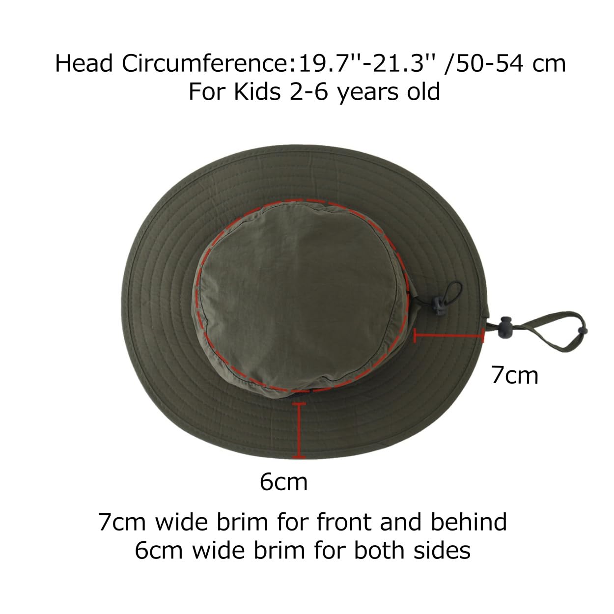Chapeau de soleil réglable en maille à large bord pour enfants avec protection UV
