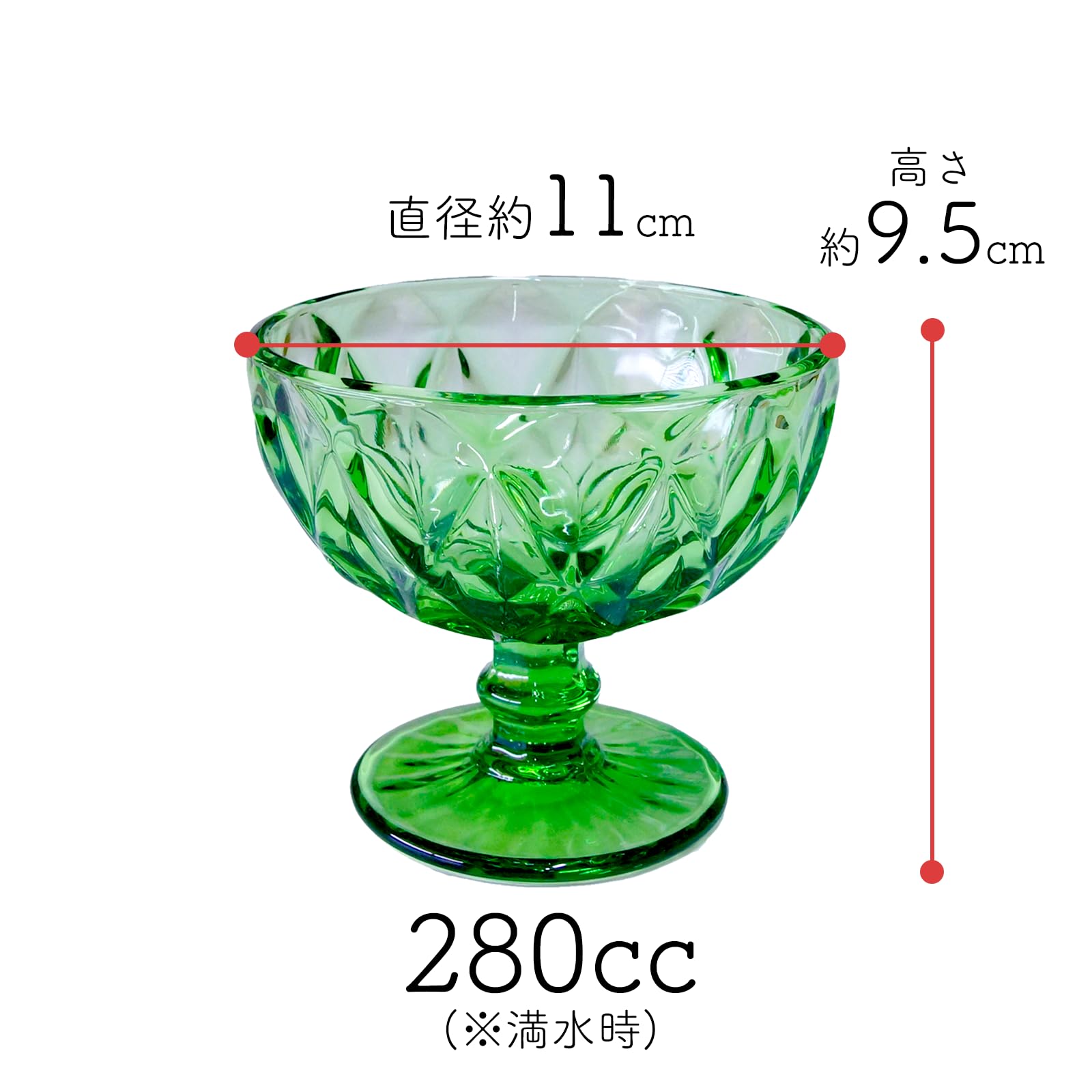 ヴィンテージ　レトロ　小振り　かき氷　ガラス器　ガラスカップ　5客セット ヴィンテージ レトロ 小振り かき氷 ガラス器 ガラスカップ 5客