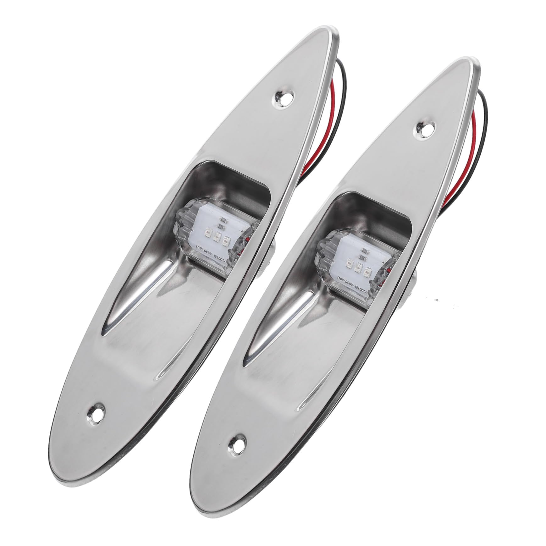 Anneome Luces LED de Navegación para Barco 2 Piezas Acero Inoxidable 304 | Plata, Impermeables Alta Luminosidad, para Yate y Kayak, Señalización Lateral Roja y Verde