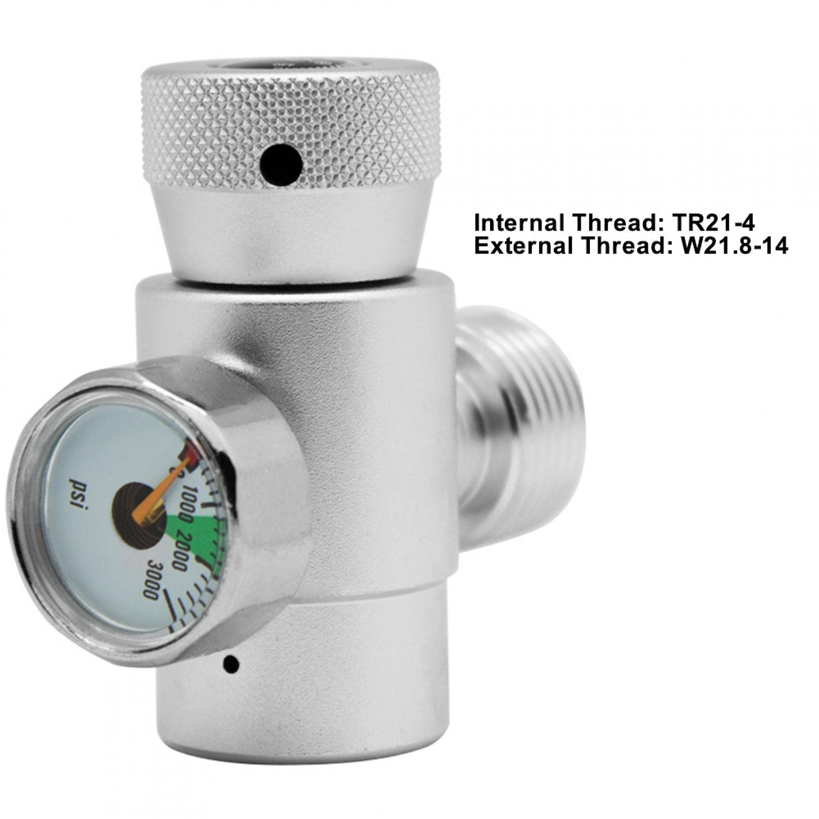 Greensen Regolatore di CO2 con Solenoide, CGA320 G1/2 Kit Connettore Adattatore per Ricarica Serbatoio CO2 Kit Connettore Adattatore per Ricarica Bombola Serbatoio di Riempimento CO2 per
