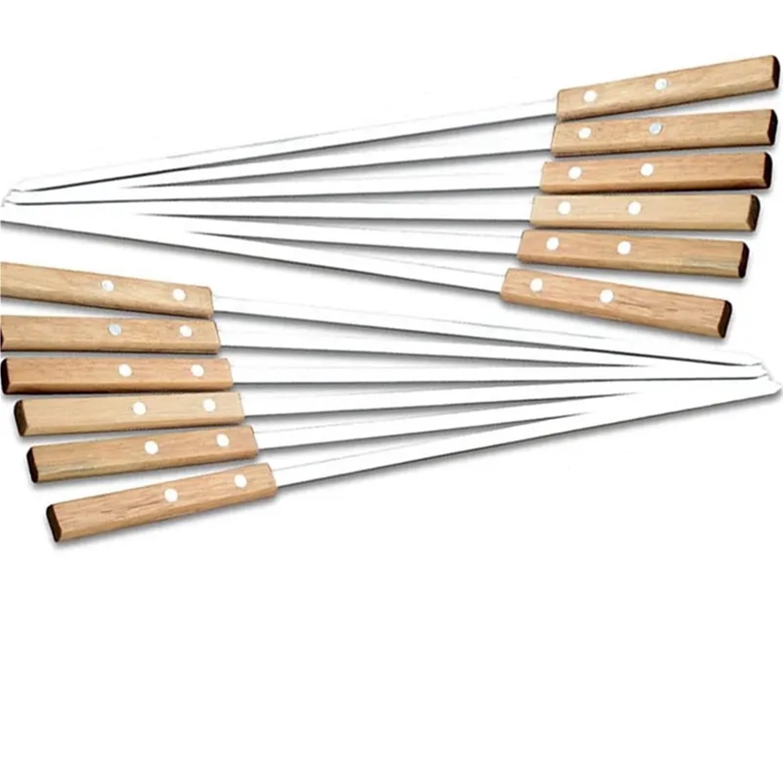 Grill zubehör 21 Zoll langer, flacher Grillspieß aus Edelstahl 340 for professionelle Grillspieße(12pcs kabob skewers)