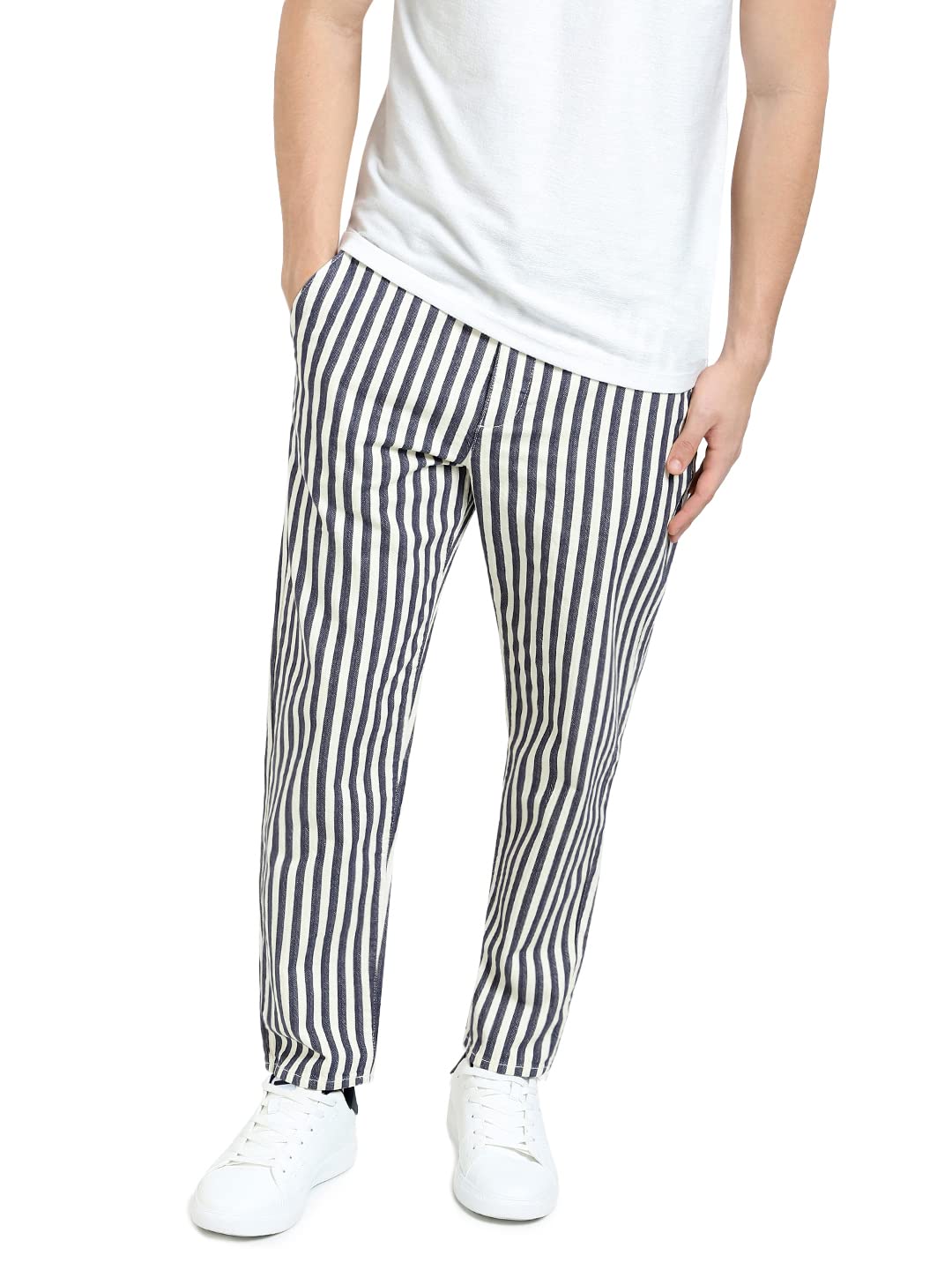 Jack & Jones Men's Cotton Blend Regular Fit Pants