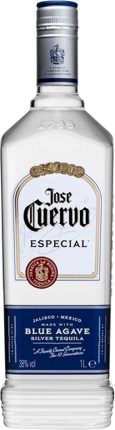Jose Cuervo Especial Silver Original Tequila Mexiko (1 x 1,0 l) – Original mexikanischer Tequila mit 35 % Vol. Alkohol