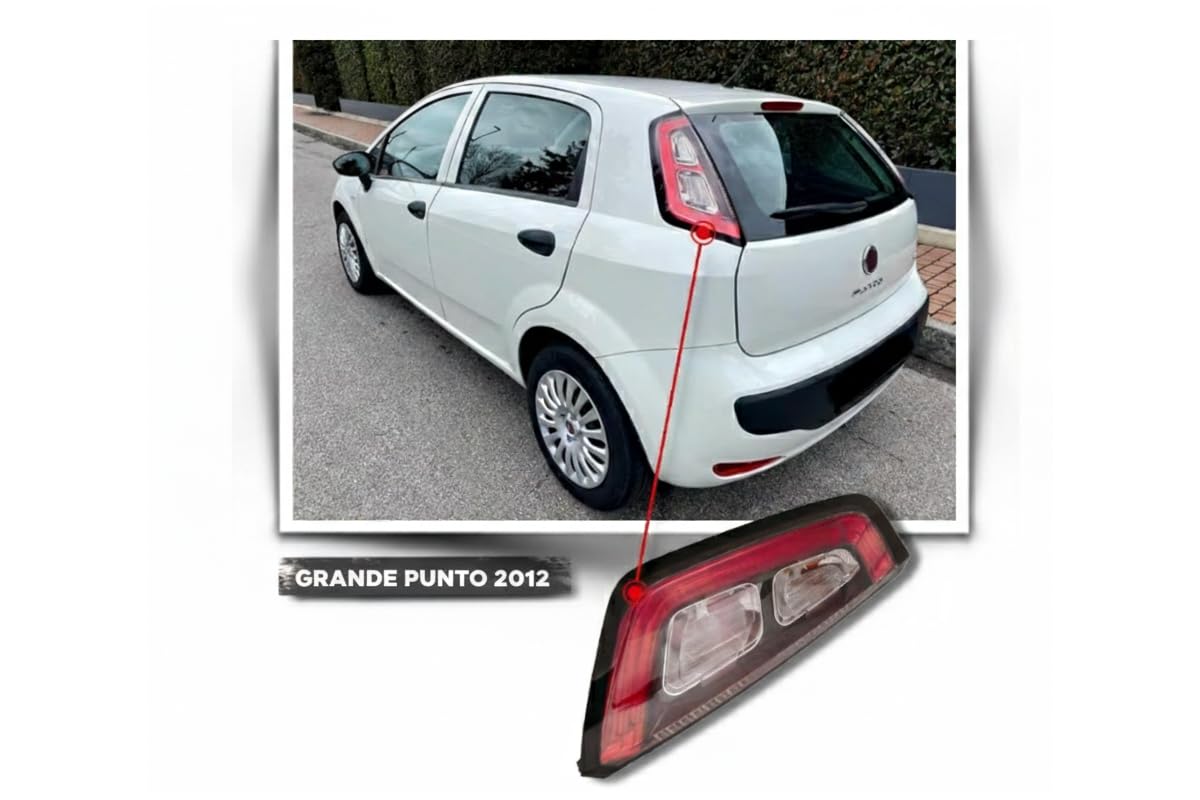 CG94 - Gruppo Ottico Posteriore F. GRANDE PUNTO EVO 2012 - BORDO INTERNO NERO a LED Attacco a Viti (Lato Sinistro)