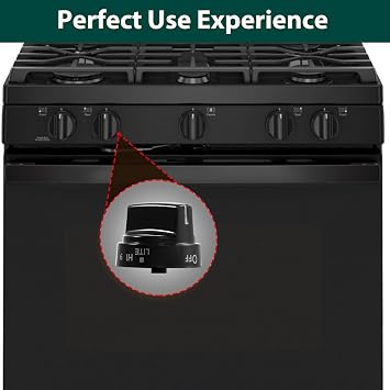 WB03X24759 Stove Knobs Cooktop Replacement Parts for GE Cooktop Gas Range Black Plastic KIP 5G92 222D5793 Stove Top JGBS66DEK4BB Burner Control Oven Knobs 5 Pcs