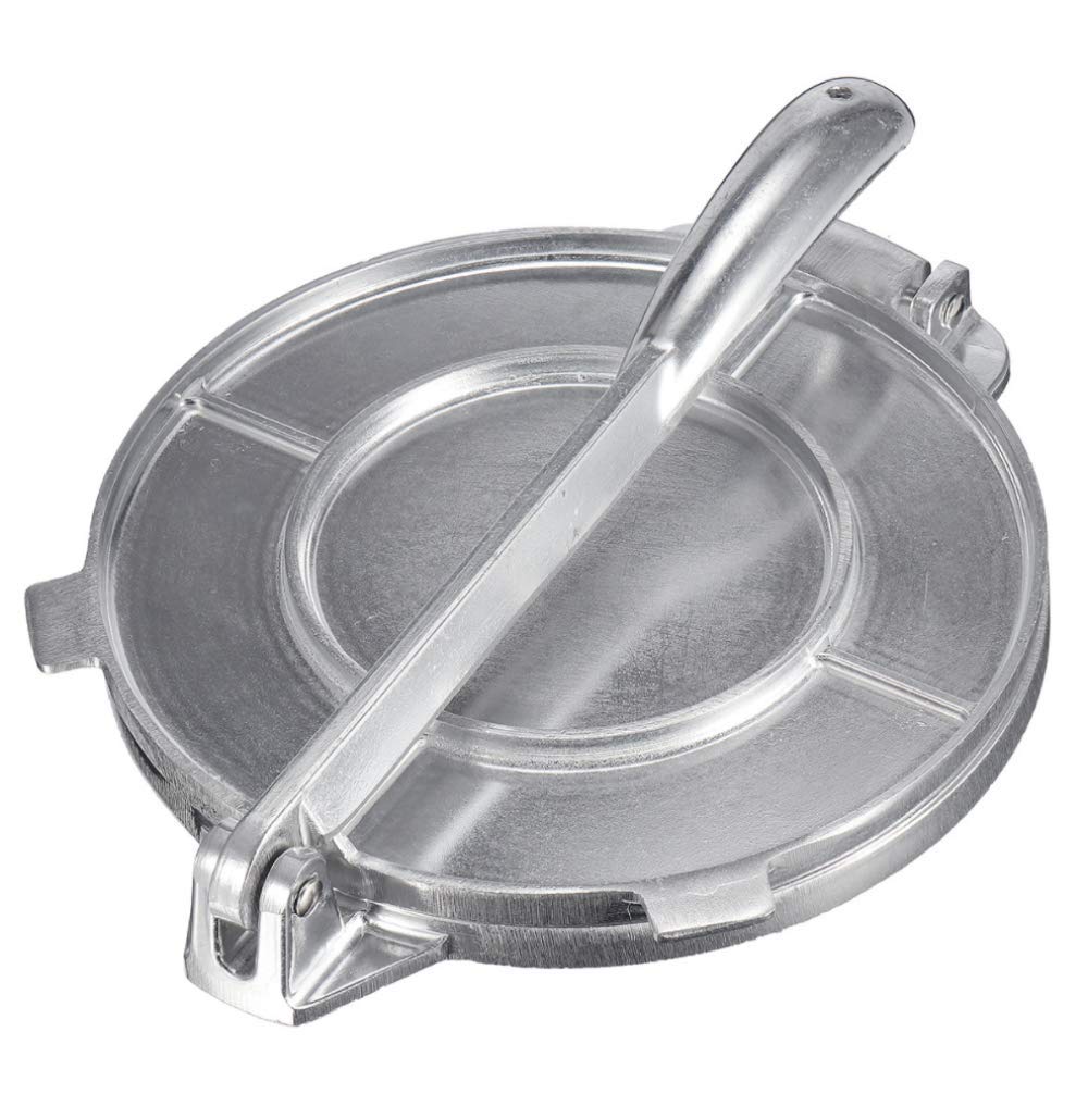 Tortilla messicana, stampo tortilla in lega di alluminio, gadget da cucina portatili - argento