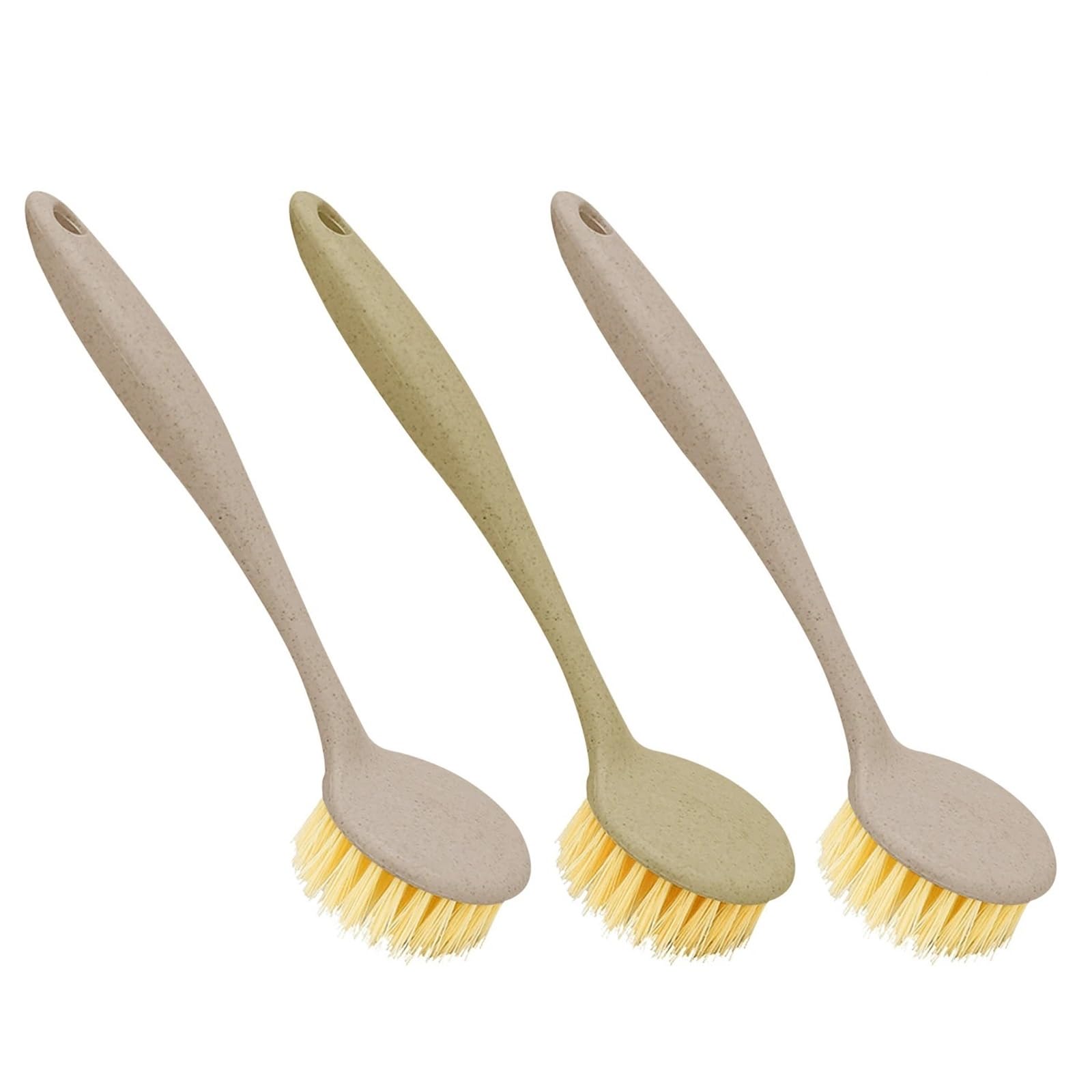 Dish Brush Pot Brush 1/3/10pcs Long Handle , Compact Kitchen Cleaning , Dishwashing , Cookware (Mixed Colors)(3pcs Random Color)