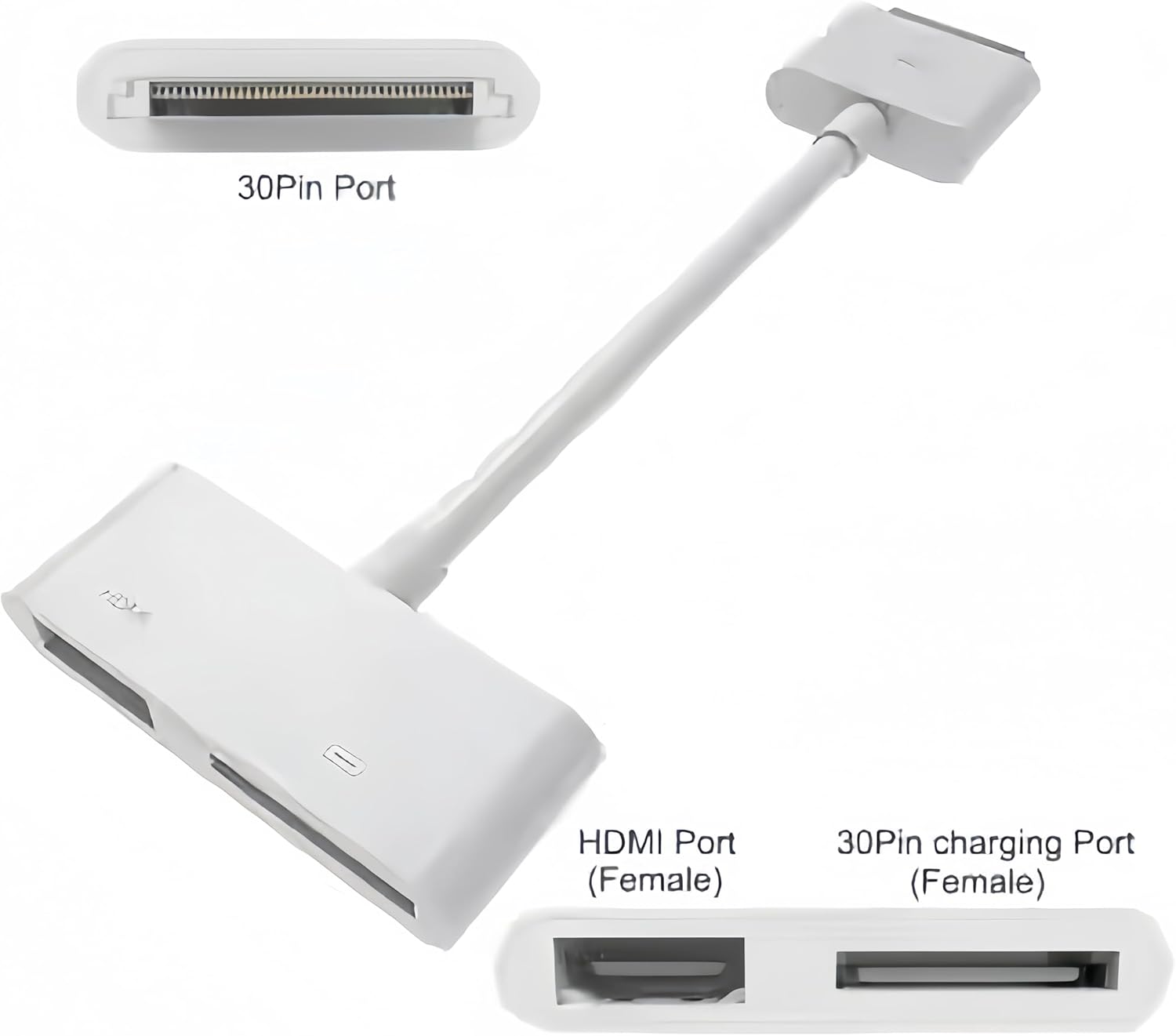 Digital AV HDTV Adapter 30 Pin Dock Connector to HDMI for iPad 2/3 Fit for iPhone 4S B
