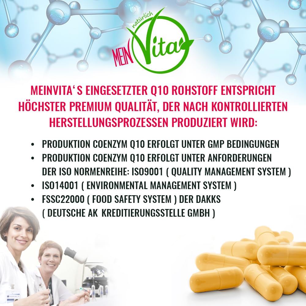 Coenzym Q10 300 mg Kapseln, 60 vegane Kapseln | glutenfrei, ohne Gelatine, aus Fermentation