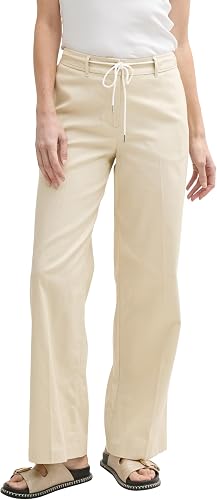TOM TAILOR 1046502 Lea Wide Pantalón, 37762-Champagne, 38W / 32L Mujeres