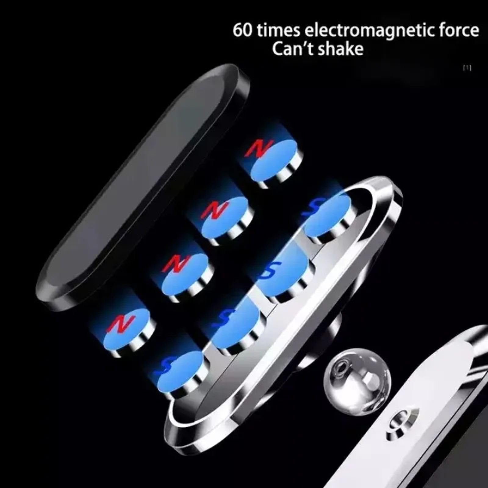 Magnetyczny uchwyt samochodowy 360 ° Magnetyczny stojak na smartfon Stojak na telefon, pasujący do iPhone XR, Xiaomi Mi, Huawei, Samsung LG