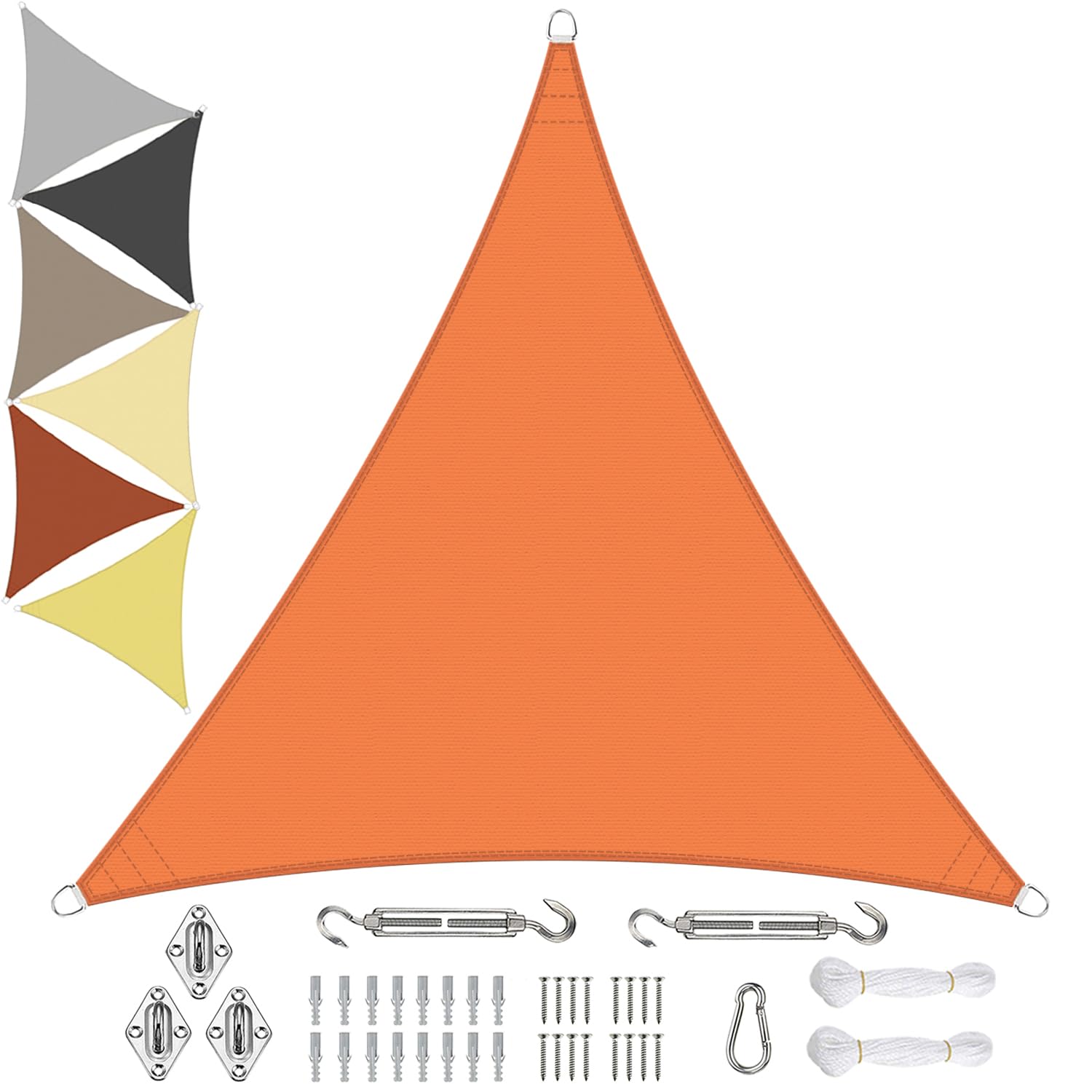 Sun Sail Shade 2.4x2.4x2.4M, Shade Cover, Made of High-grade Polyester, Fabric Durable, for Backyard Garden - orange — image 1