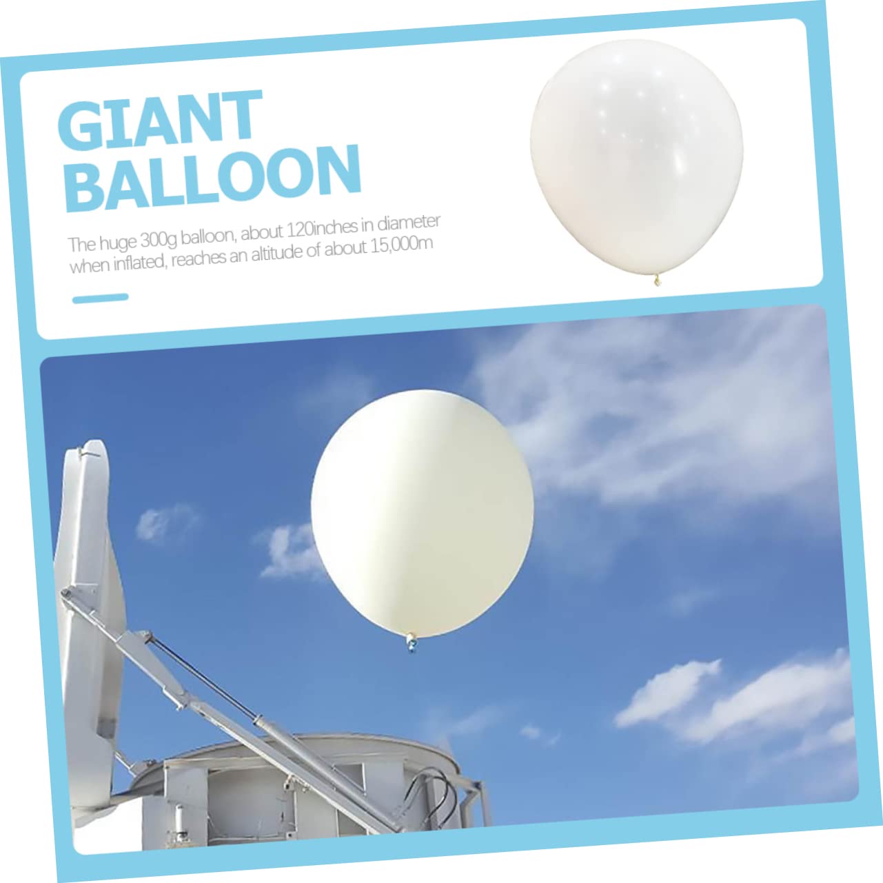 Runder Weißer Riesen Latexballon für Partydeko und Fotos