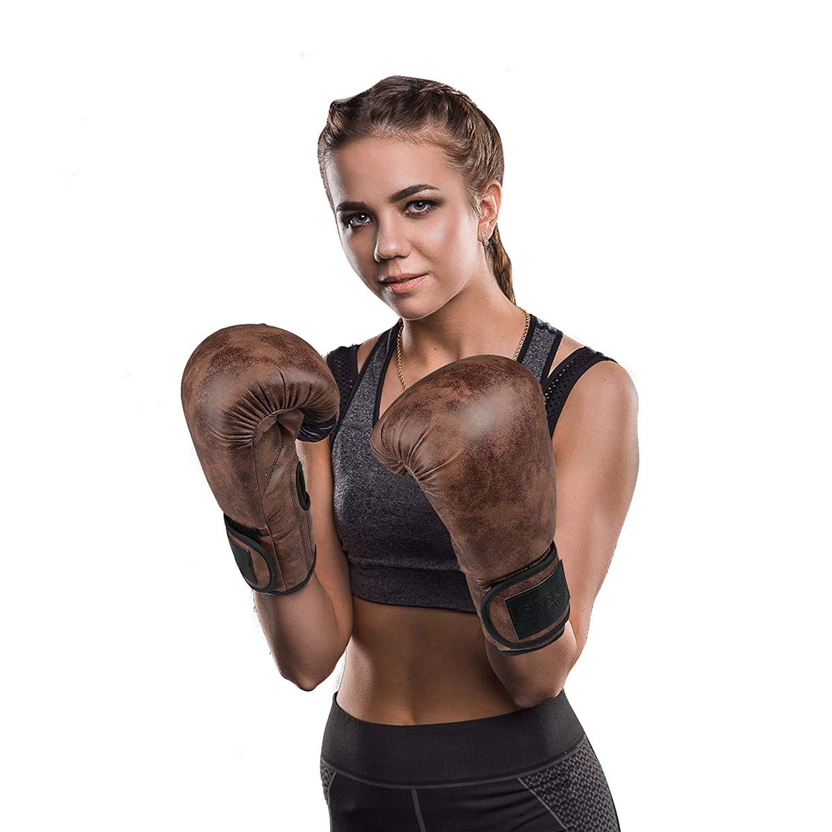 Guantoni Da Boxe Da Donna Per Sacchi Da Boxe, Guantoni Da Boxe Vintage in Pelle Bovina - Muay Thai, Sparring, Sandbag, Guanti Da Allenamento Fitness - Guantoni Da Boxe Punching Mitts