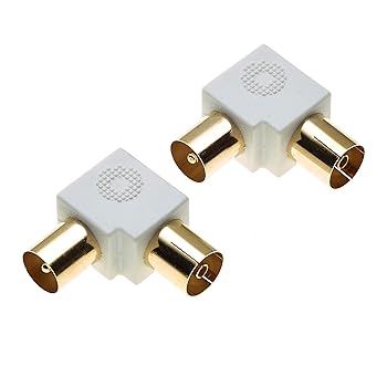 Keple Angled Coaxial Connector (Pack of 2) 
