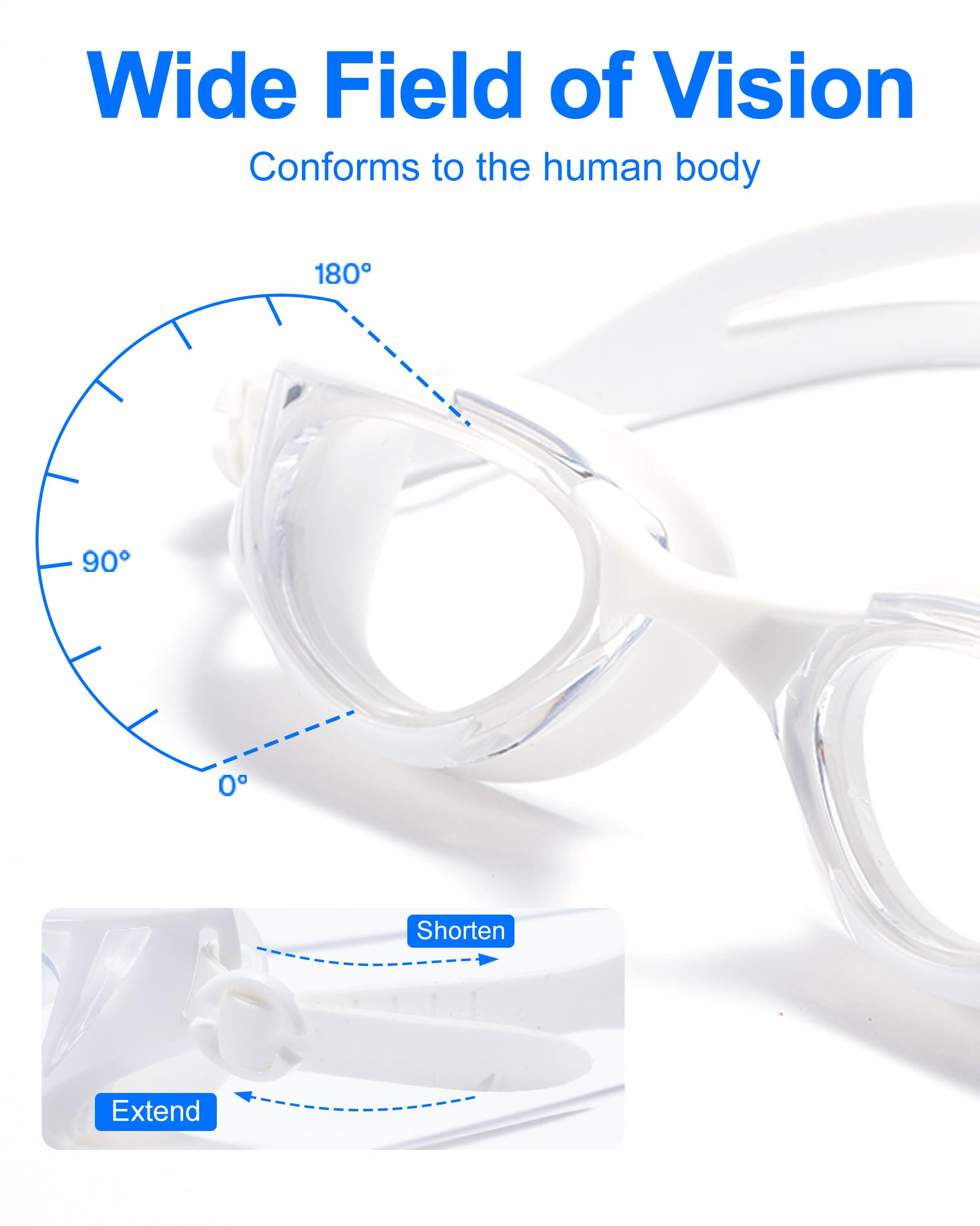 Schwimmbrille, super klare Sicht, Schwimmbrille für Erwachsene, geeignet für alle Arten von Schwimmprogrammen