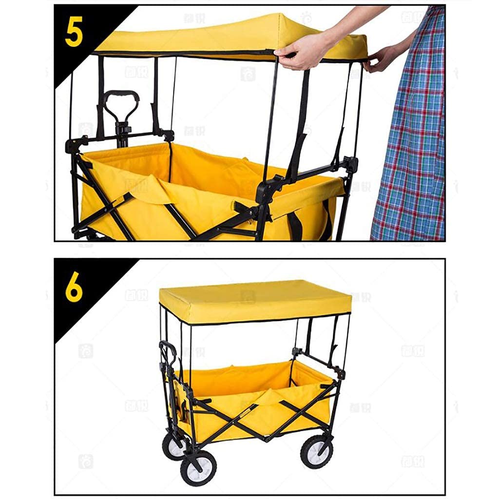 Copertura pieghevole del baldacchino del carro - Accessori portatile del carrello del carrello con la spinta della mano pieghevole e il baldacchino della tenda per giardino