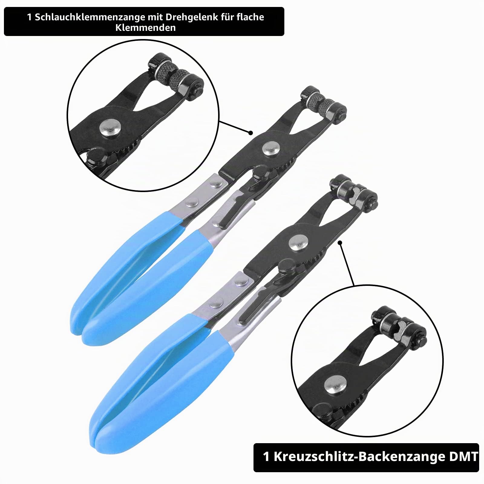 DAYUAN 9 TLG Schlauchklemmenzangen Set Schlauchschellenzange Schlauchschelle Zange Werkzeug