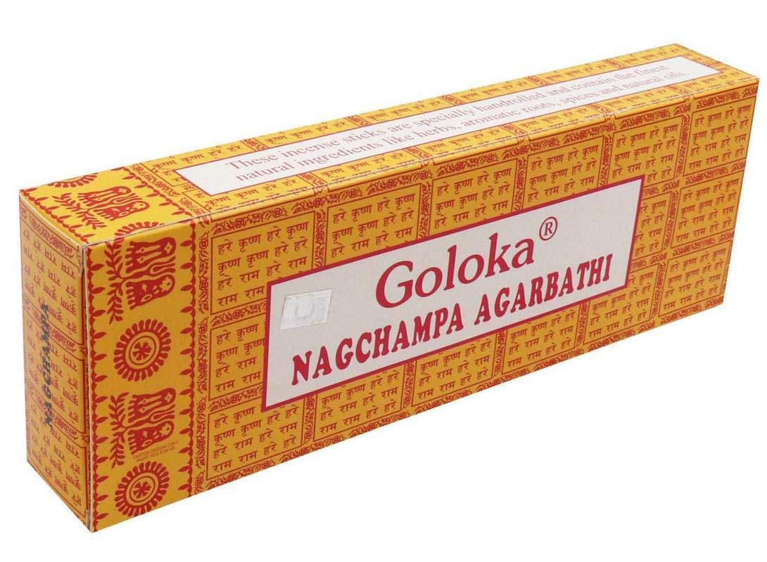 Goloka Nagchampa Incenso – Confezione Da 12 Scatole Da 16g (totale 192g), Fragranza Floreale Naturale