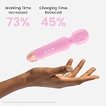 NICLOVE La mise à jour 3-in-1 masseur personnel - Puissance de sortie, charge rapide avec 3-Hour Runtime, Taille compacte, Ultra-Quiet Waterproof Cordless Design for Full Body Muscle Relaxation (Pink)