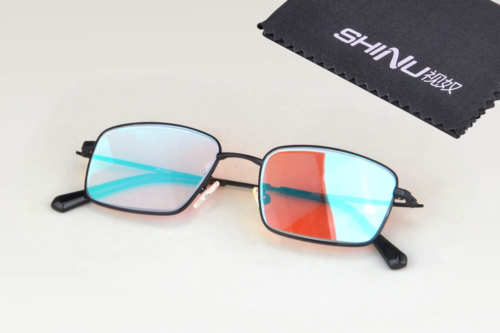 SHINU Farbenblinde Brille zum Rot-Gruen-Blindheit Herren Damen Lesebrille 3.5 Kurzsichtigkeit Brille 2.0-CB9045