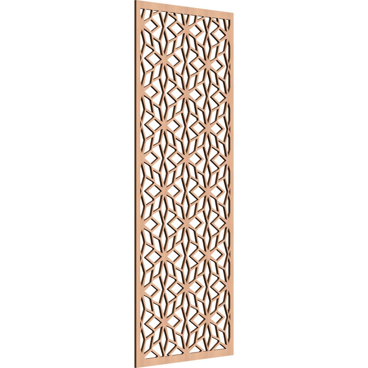 19 3/8"W x 49 3/8"H x 1/4"T Lake Decorative Fretwork Wood Wall Panels, Alder
