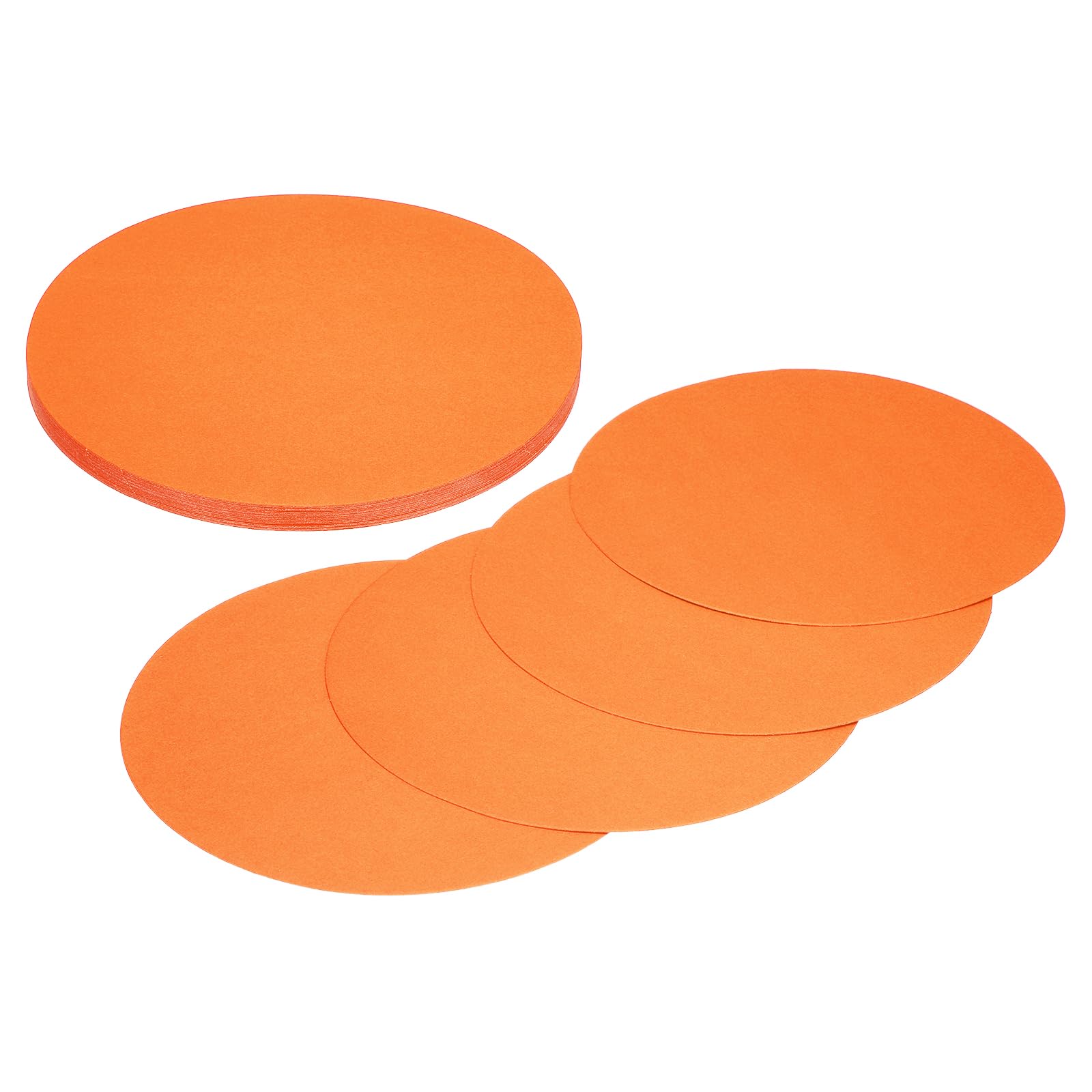 sourcing map 24 Pcs Circle Card Stock, 5.9 Inch Round Cutouts Paper Thick Cardboard Circles for Crafts Paint Supply DIY Projects Bulletin Board Decor, Orange