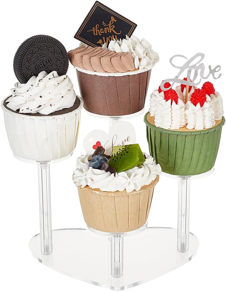 Amazon.com: FINGERINSPIRE 4 Tier Acrylic Riser Display Shelf Heart ...