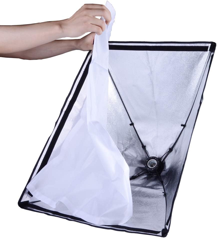 Softbox 20" x 27.5" Double Photo and Video Continuous Light and Tripod Lighting Kit