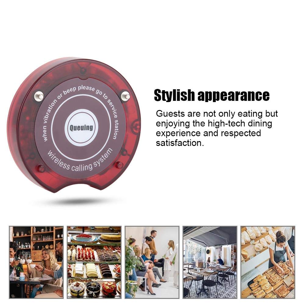 ASHATA 10 X Restaurant Pager Empfänger, 10 Stücke Drahtloser Paging-Warteschlangensystem Empfänger,Gästeruf Kundenrufsystem Empfänger Paging Queuing System Receiver für SU-668