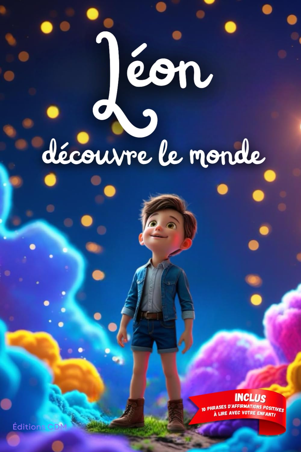 Léon découvre le monde: Livre personnalisé prénom, mini-histoires magiques, aventures, confiance en soi, leçons de vie, affirmations positives, ... en famille, endormissement paisible : Léon