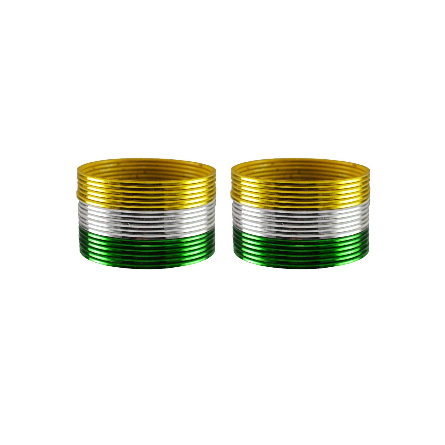 Designer Multi Plain Metal Tiranga Bangle from Vidhya Kangan Store