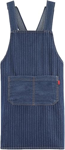 Delantal Jour para adultos, delantal de algodón ligero con bolsillo frontal, delantales traseros cruzados para mujeres y hombres, delantal de cocina