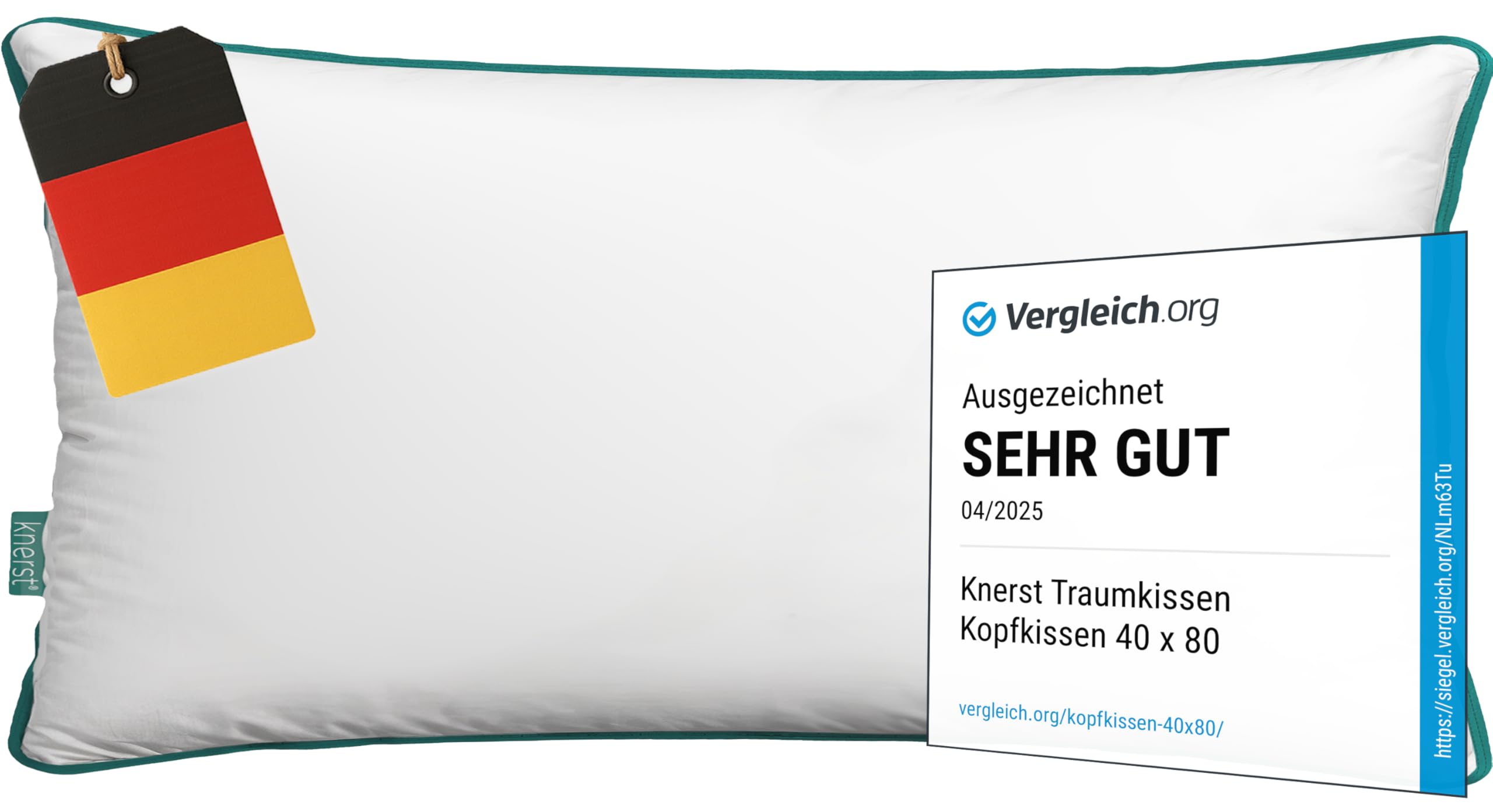 Traumkissen zum Reinkuscheln – Ergonomisches 40x80 cm Kopfkissen