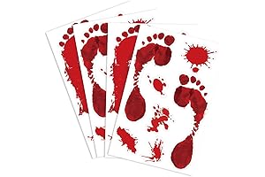 KUUQA Halloween Bloody Footprints Clings Horror Decoration PVC Stickers