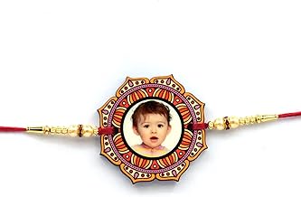 AJANTA ROYAL Personalized Wooden Rakhi With Photo/Name for Brother on Rakshabandhan (RK-10)