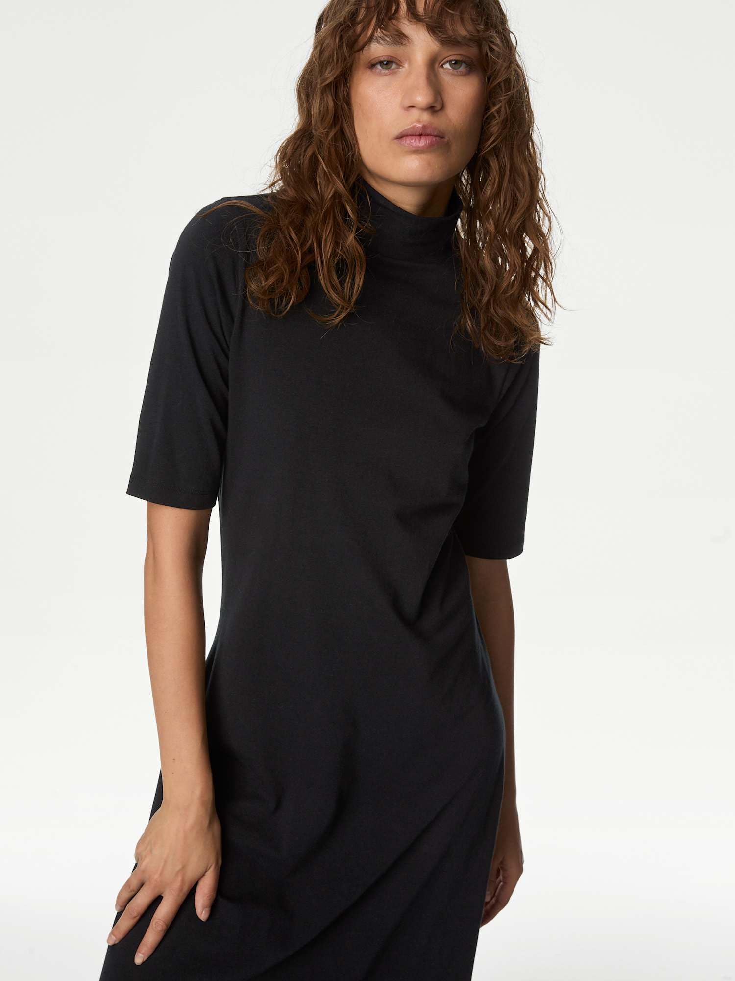 Marks & Spencer Robe Midaxi Coupe Droite en Coton