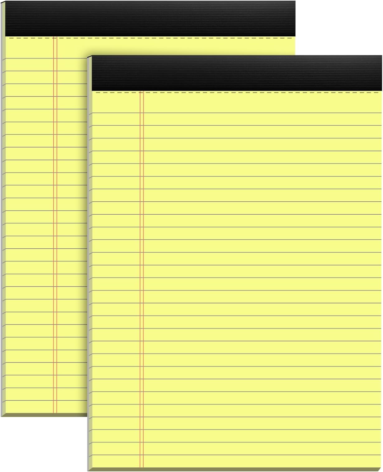 2 Pack Yellow Legal Pads 8.5x11 Yellow Notepads 30 Sheets
