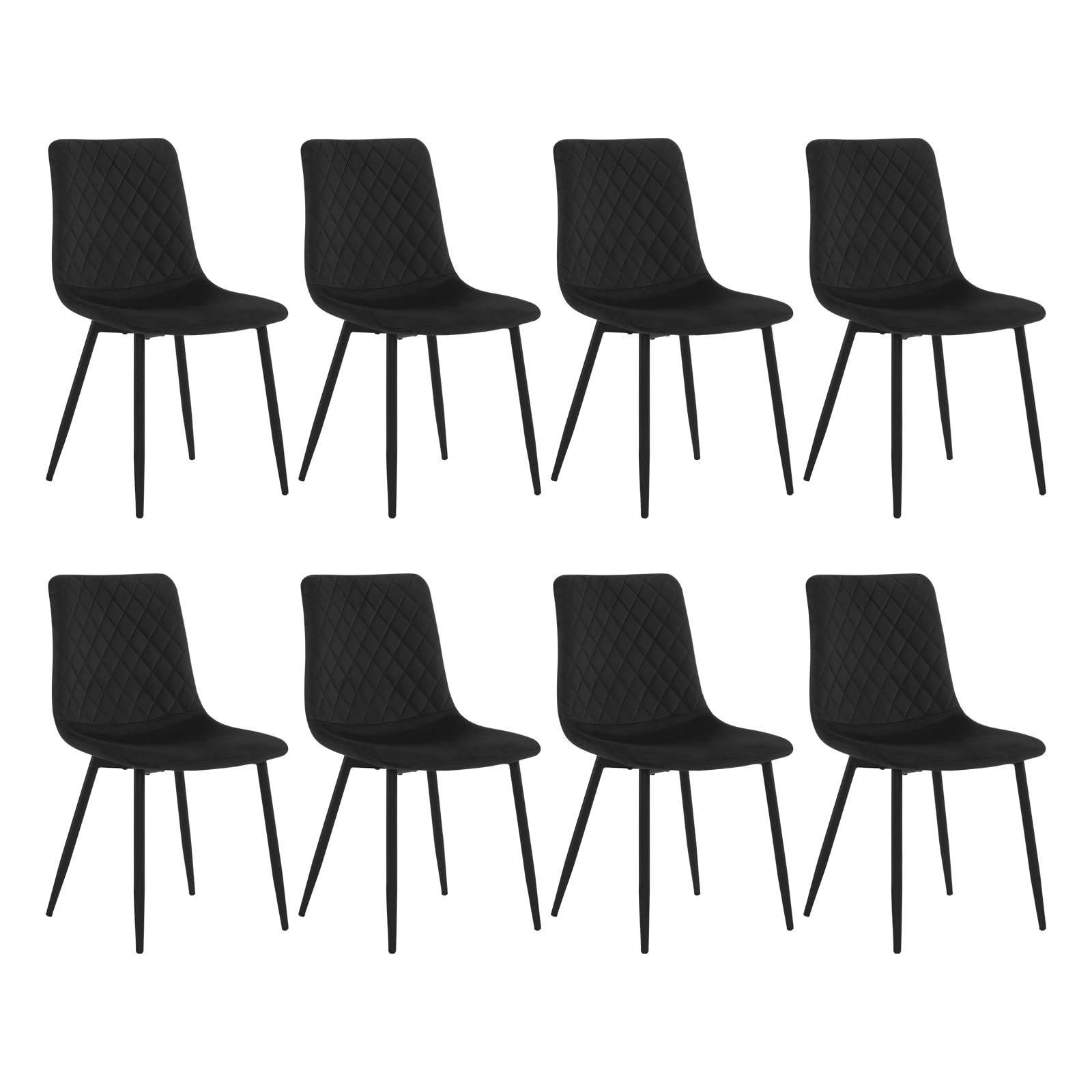 EUGAD Esszimmerstühle 4er Set, Küchenstuhl Wohnzimmerstuhl Schminkstuhl Polsterstuhl Akzentstuhl, mit Samtsitz Metallbeinen, 150 kg, für Esszimmer Küche Wohnzimmer Eingangsbereich