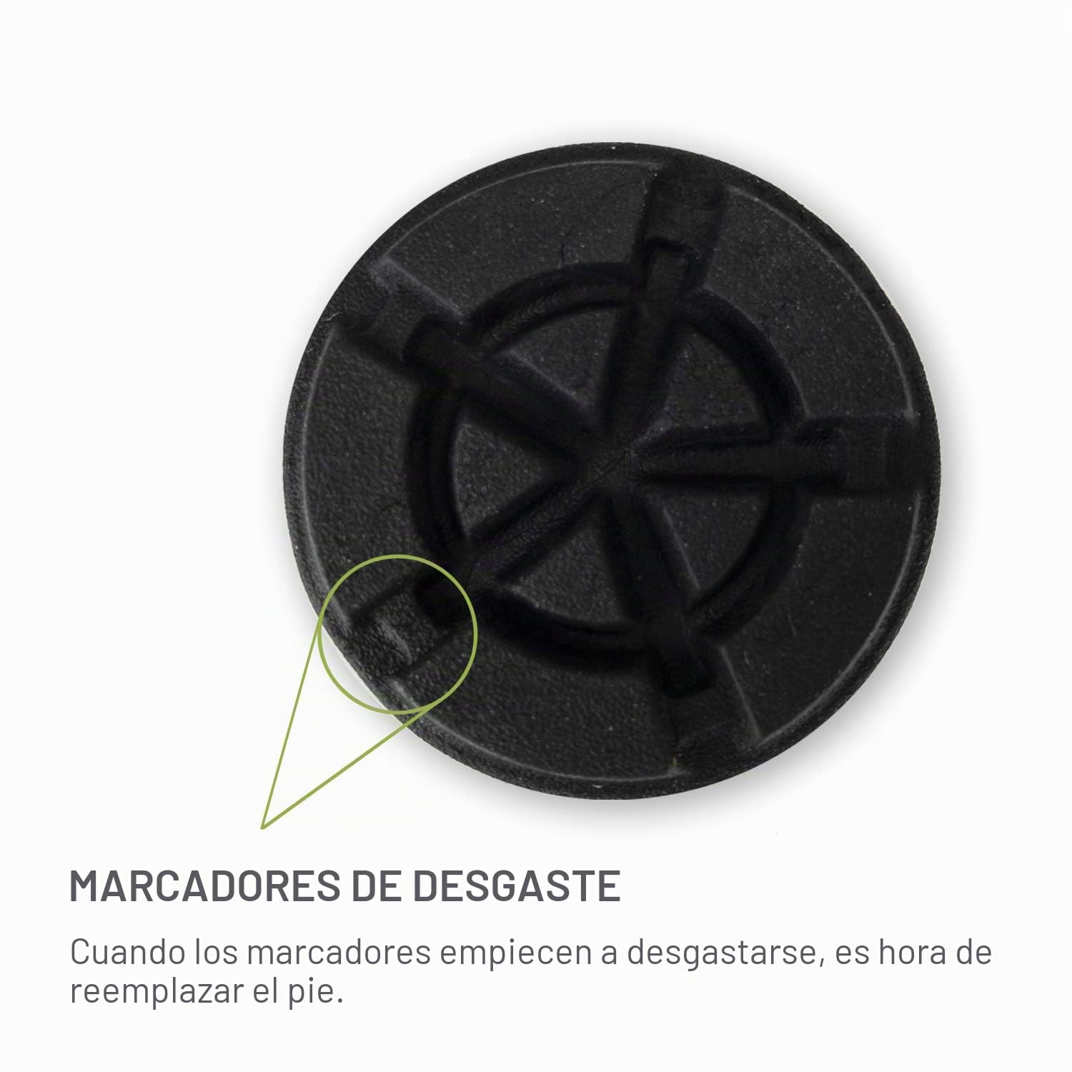 Flexyfoot - Muleta, regulación doble, agarre suave, absorción de golpes, 1 unidad, optimiza la seguridad, el agarre y reduce los golpes y vibraciones, color naranja