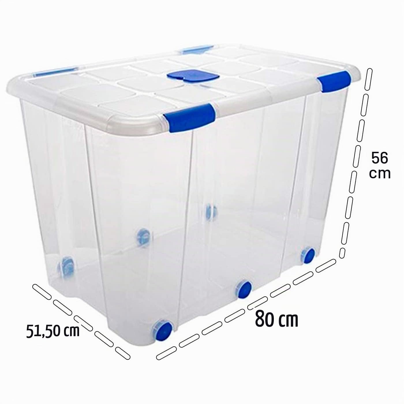 Acan Tradineur – Caja de almacenamiento N.º 19 – Capacidad de 160 Litros – Fabricado en España - Contenedor para almacenar libros, ropa, mantas