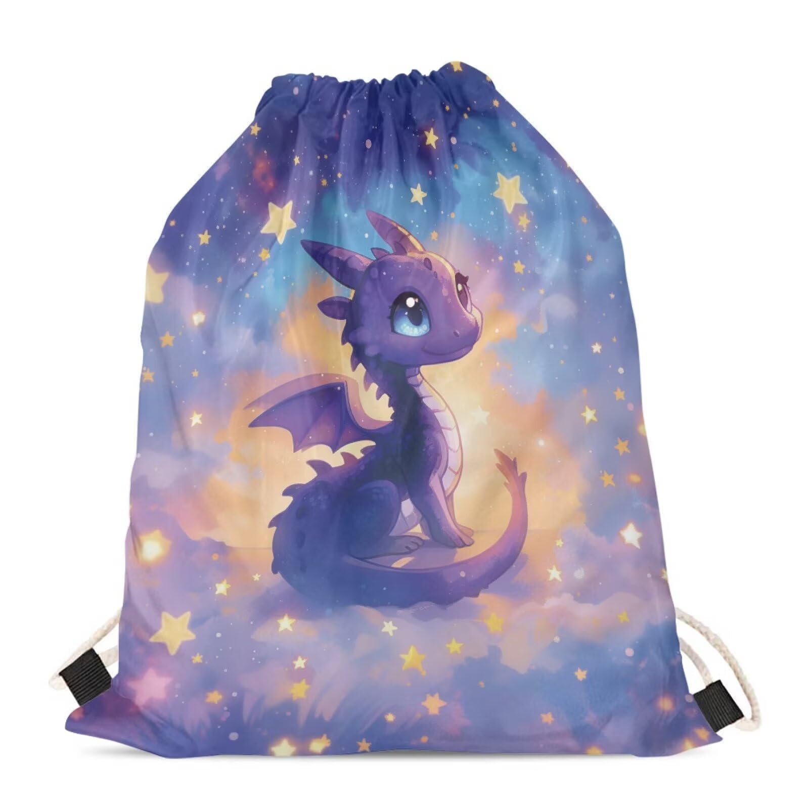 Upetstory Animals Patterned Drawstring Gym Bag for Teens Kids, Cinch Backpack for School Gifts
