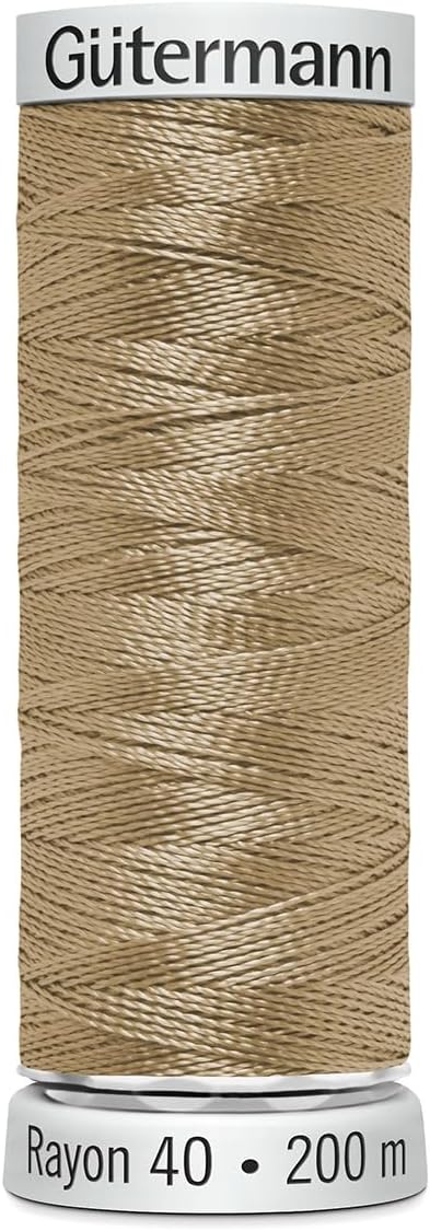 Gutermann 709700/1055 | Beige Sulky Rayon 40 Machine Embroidery Thread | 200m
