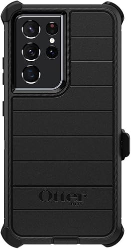OtterBox Defender Galaxy S21 Ultra - Funda para teléfono móvil, embalaje no minorista, color negro