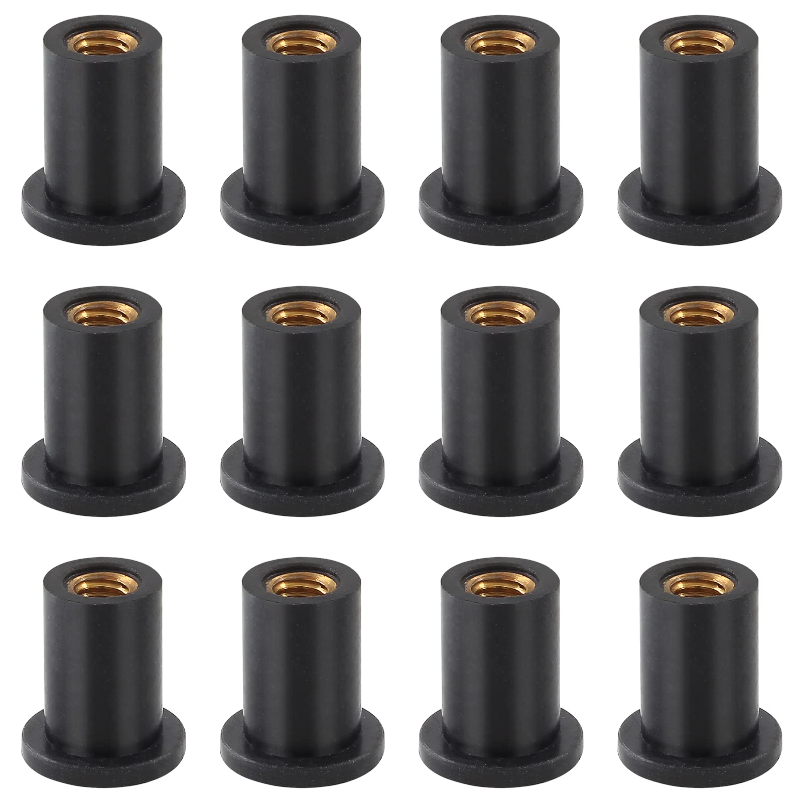 12Pcs M5 Rubber Well Nuts