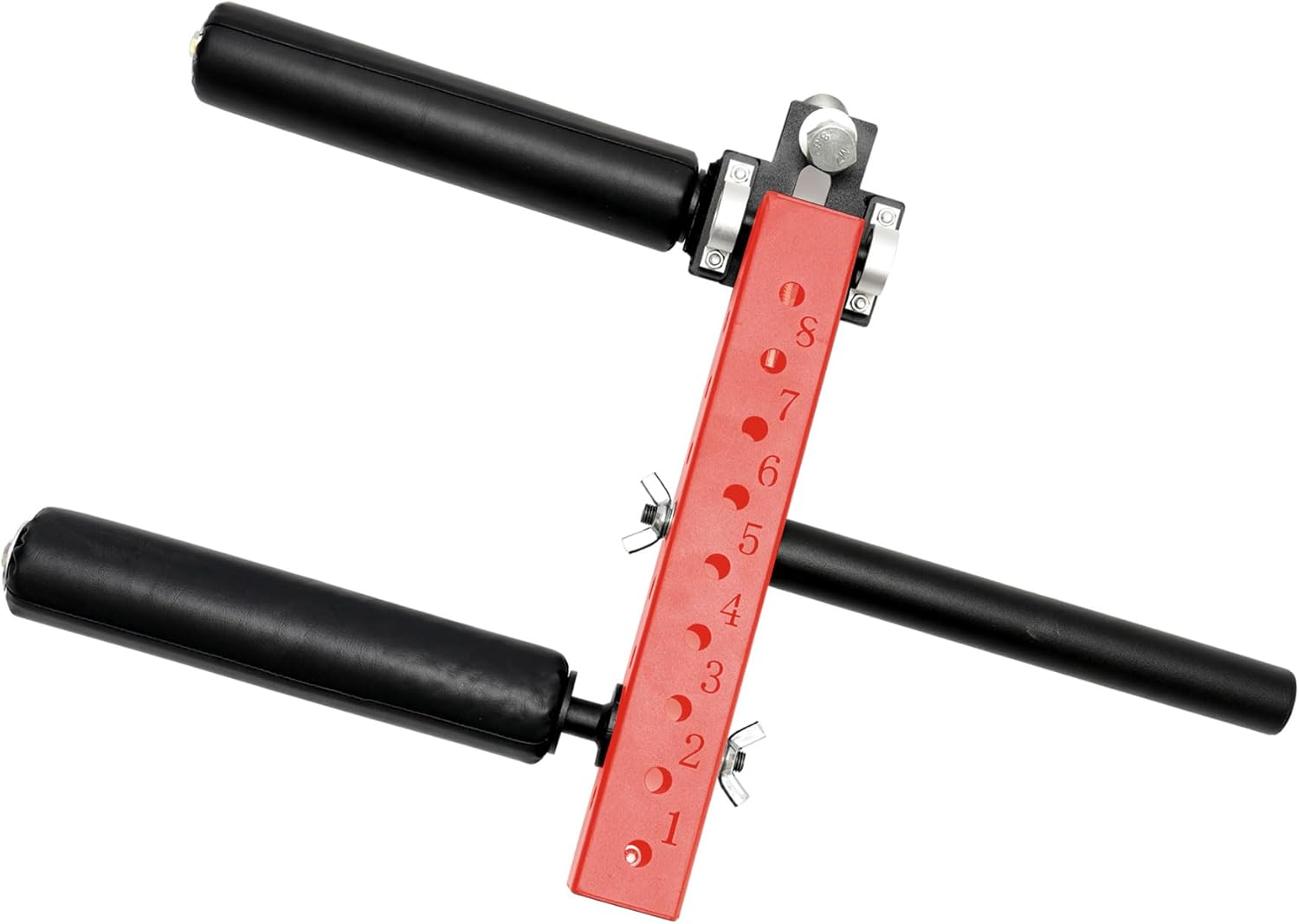 EVERYMATE Seated Leg Strength Extension and Curl Athletic Practice Machine,Adjustable Leg Fitness Equipment Attachment, Fitness Squat Rack Accessories RED-18MM