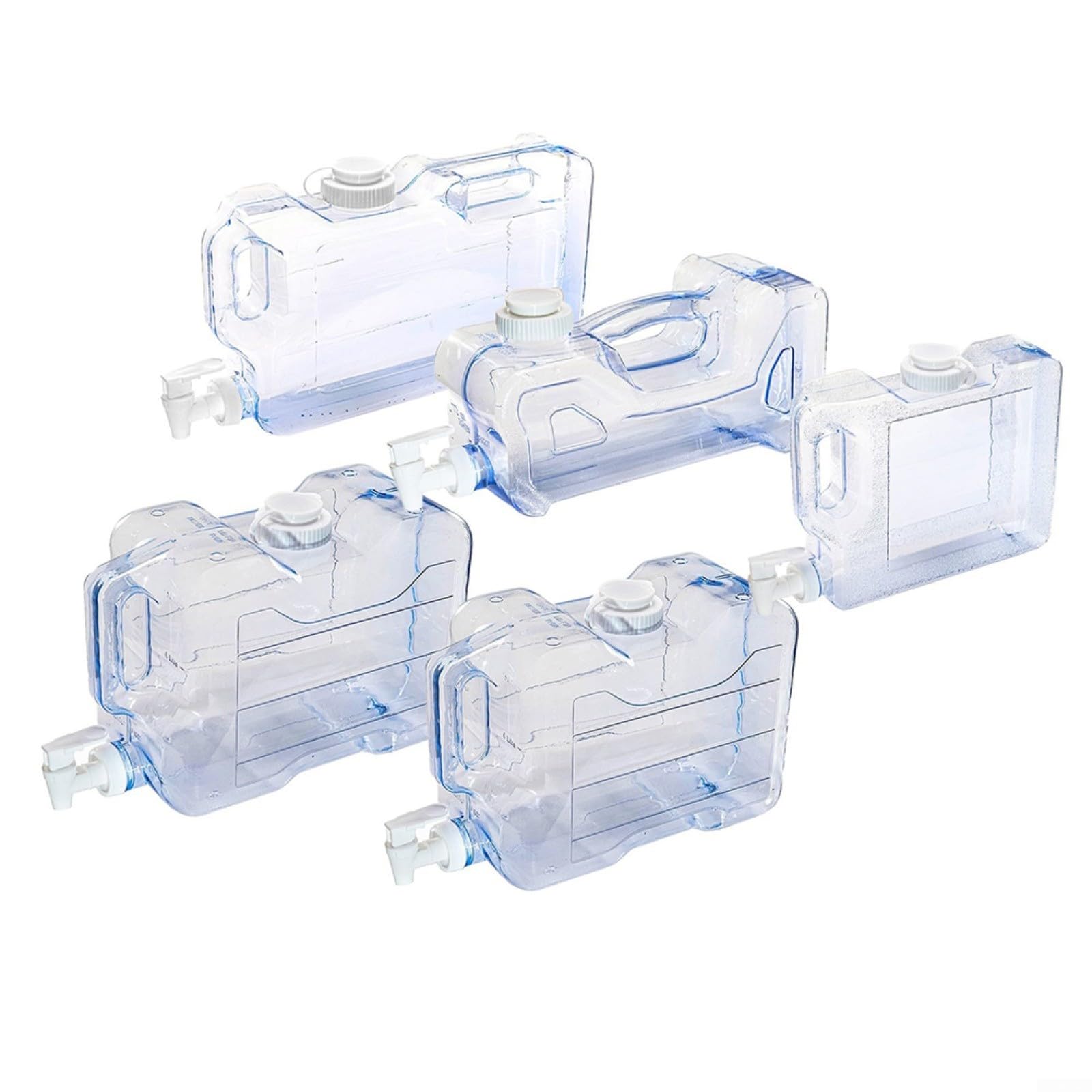 Dispensador de agua de plástico con grifo reutilizable para refrigerador, contenedor de bebidas, diseño de ahorro de espacio, tanque de almacenamiento de cocina, 3 L, 7,5 L de capacidad
